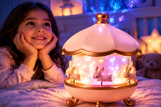 Veilleuse projecteur enfant dans une chambre